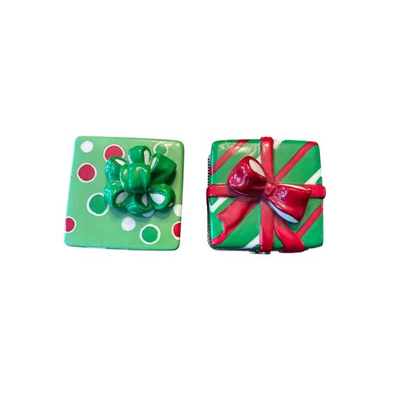 Jackson & Perkins Porcelain Christmas Present Trinket Boxes - Picture 2 of 5